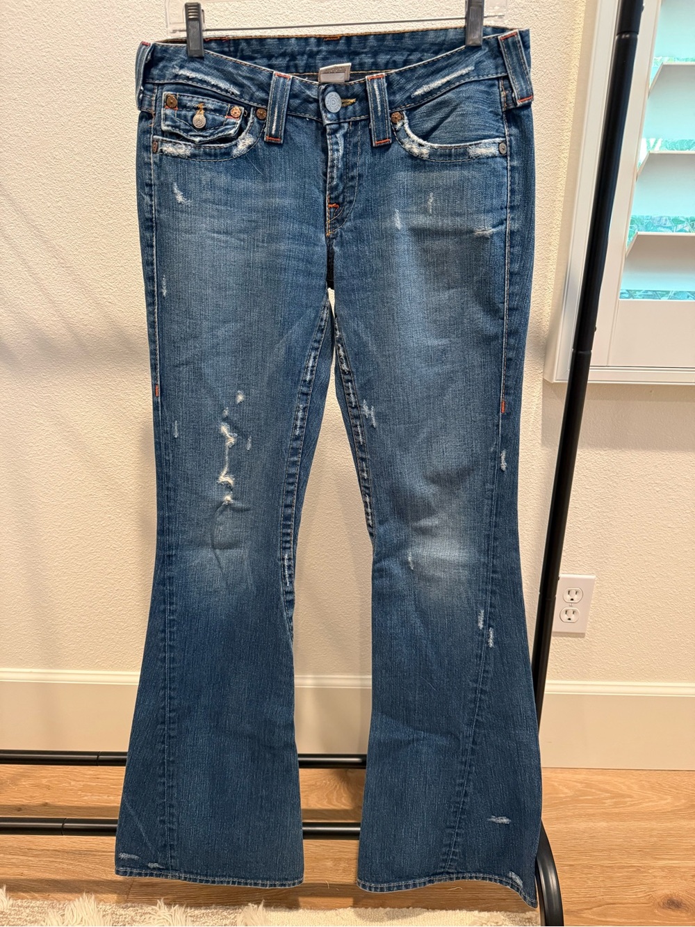 Y2K True Religion Medium Blue low rise bootcut jeans